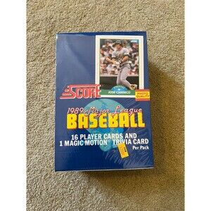 1989 Score Major League Baseball MLB Factory Sealed Box of Baseball Cards